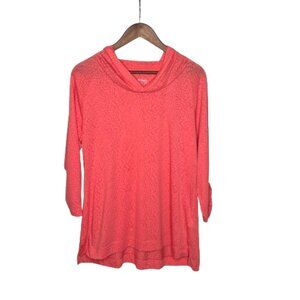 Columbia Womens Semi-Sheer Lightweight Hoodie Pullover Top Extra Large Coral‎